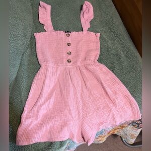 Pink ruffled romper